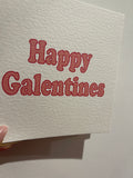 Happy Galentines Valentines Day Funny Humorous Hammered Card & Envelope