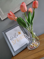 Hello Spring Yellow Floral Flower 2022 Spring Seasonal Wall Home Decor Print