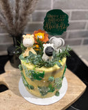 Personalised Wording 10cm Circle Acrylic Birthday Baby Shower Christening Wedding Pet Birthday Cake Topper