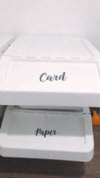 Personalised Custom 4cm Tall Any Wording Recycle Box Caddy Bin Organise Sticker Vinyl Labels - Assorted Fonts (See Second Image)