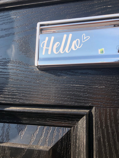 Hello Heart Letter Box Door Decor House Sticker Label