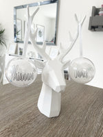 Single Name Lovely Font Star Personalised Clear Feather Christmas Tree Hanging Decoration Bauble