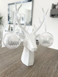 Single Name Lovely Font Star Personalised Clear Feather Christmas Tree Hanging Decoration Bauble