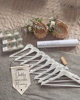 DIY Personalised Wedding Fancy Font - Bride Bridesmaid Maid Of Honour Hanger Decals - Roles & Names Sticker