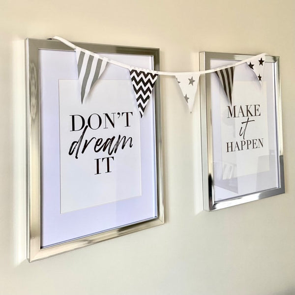 Don't Dream It Make It Happen Set Of 2 Bedroom Decor Wall Prints