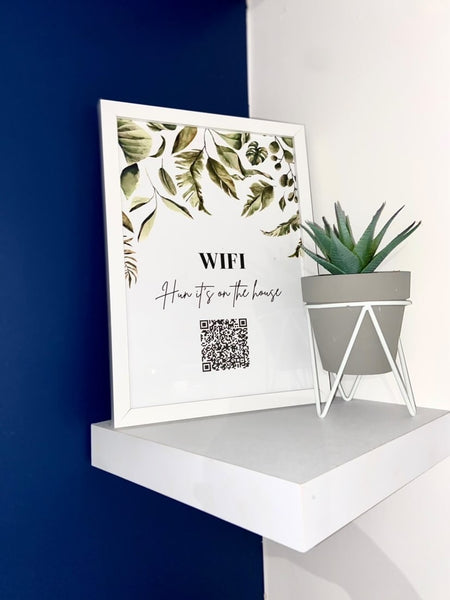 Wifi Hun Its On The House Wifi QR Scan Home Wall Decor Print