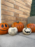Set Of 3 Black Halloween Pumpkin Scary Faces Sticker Halloween Sticker Labels - SET 1