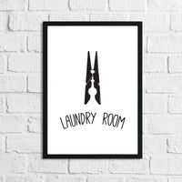 Laundry Room Peg Simple Wall Decor Print
