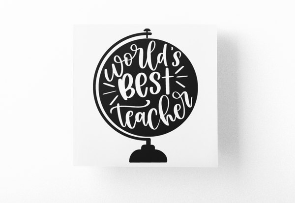 Worlds Best Teacher Sticker