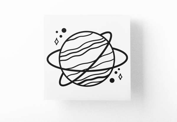 Planet With Rings Boho Sticker
