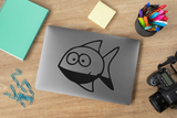 Funny Cartoon Fish Sticker