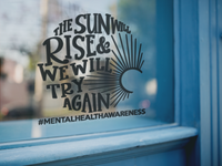 The Sun Will Rise And We Will Try Again Mental Health Awareness Sticker