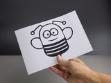 Funny Cartoon Bee Sticker