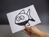 Funny Cartoon Fish Sticker