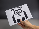 Funny Cartoon Panda Sticker