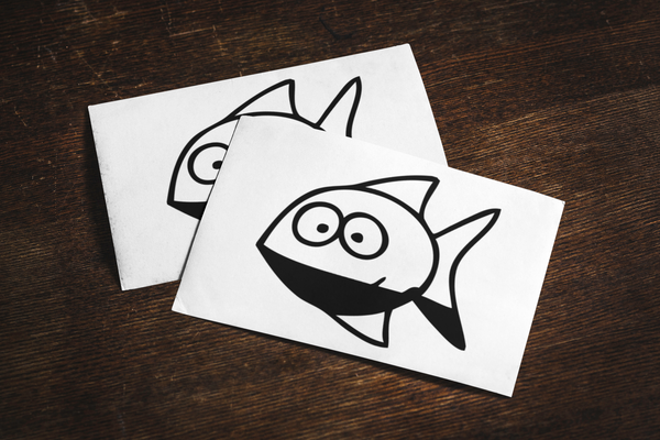 Funny Cartoon Fish Sticker