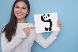 Waving Panda Sticker