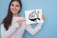 Funny Cartoon Fish Sticker