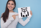 Funny Cartoon Panda Sticker