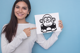 Funny Cartoon Gorilla Sticker