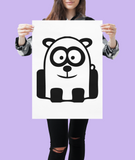 Funny Cartoon Panda Sticker