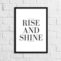 Rise And Shine Bedroom Simple Decor Print