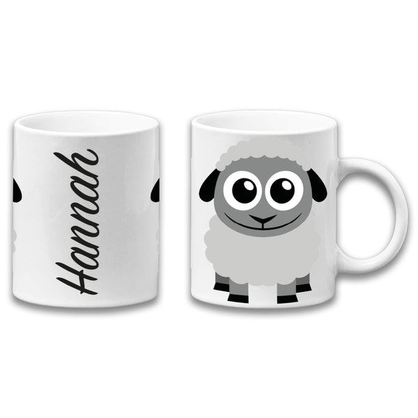 Adorable Sheep Personalised Your Name Gift Mug
