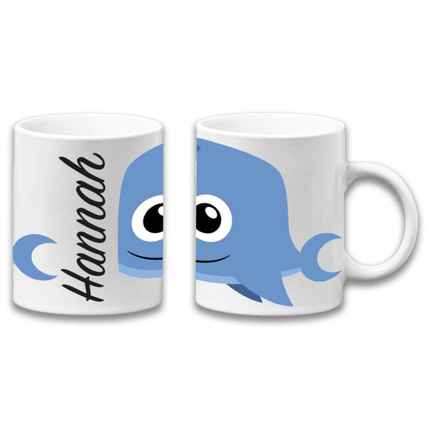 Adorable Whale Sea Animal Personalised Your Name Gift Mug