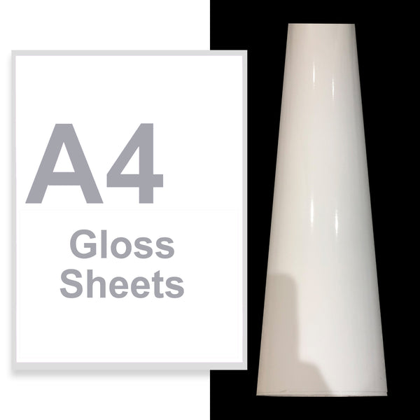 A4 A3 A2 Gloss Vinyl Sheets White