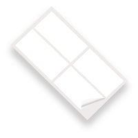 White Matte 100x200mm Vinyl Wall Tile Stickers Kitchen & Bathroom Transfers